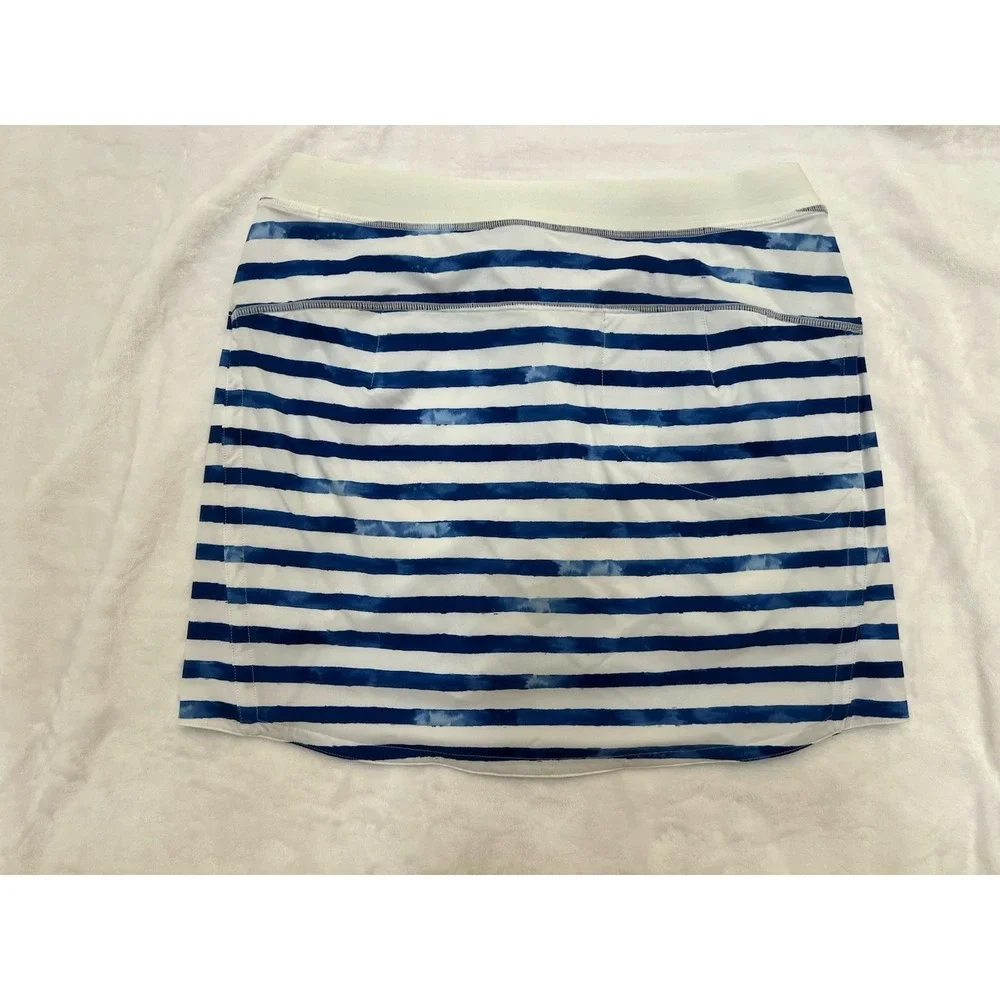 RLX Ralph Lauren Small Golf Tennis Skirt Skort Blue / White Striped - Picture 6 of 10